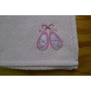 Cutie Pie Light Pink Baby Blanket Ballet Dance Shoes Ballerina Lovey Security